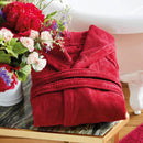Peignoir Avec Capuche En Coton Ultra Absorbant - Bordeaux