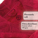 Peignoir Avec Capuche En Coton Ultra Absorbant - Bordeaux