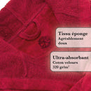 Peignoir Avec Capuche En Coton Ultra Absorbant - Bordeaux