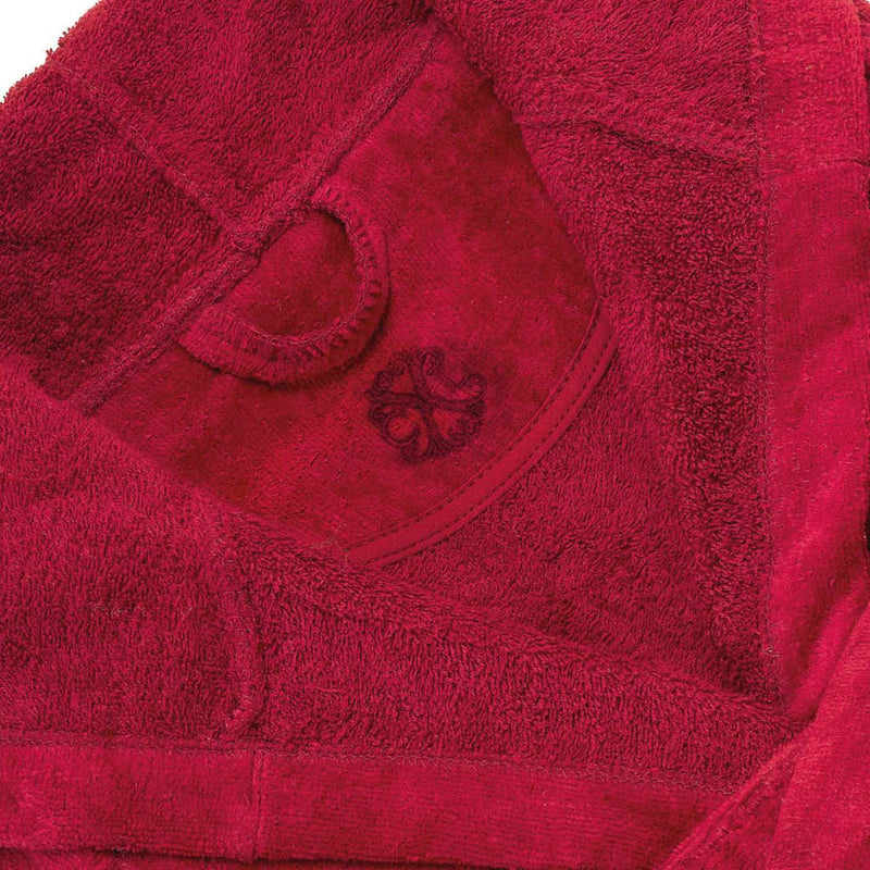 Peignoir Avec Capuche En Coton Ultra Absorbant - Bordeaux