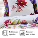 Jardin Tropical - Housse De Couette + Taie(s) D'Oreiller Satin De Coton Jardin Floral Multico