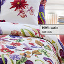 Jardin Tropical - Housse De Couette + Taie(s) D'Oreiller Satin De Coton Jardin Floral Multico