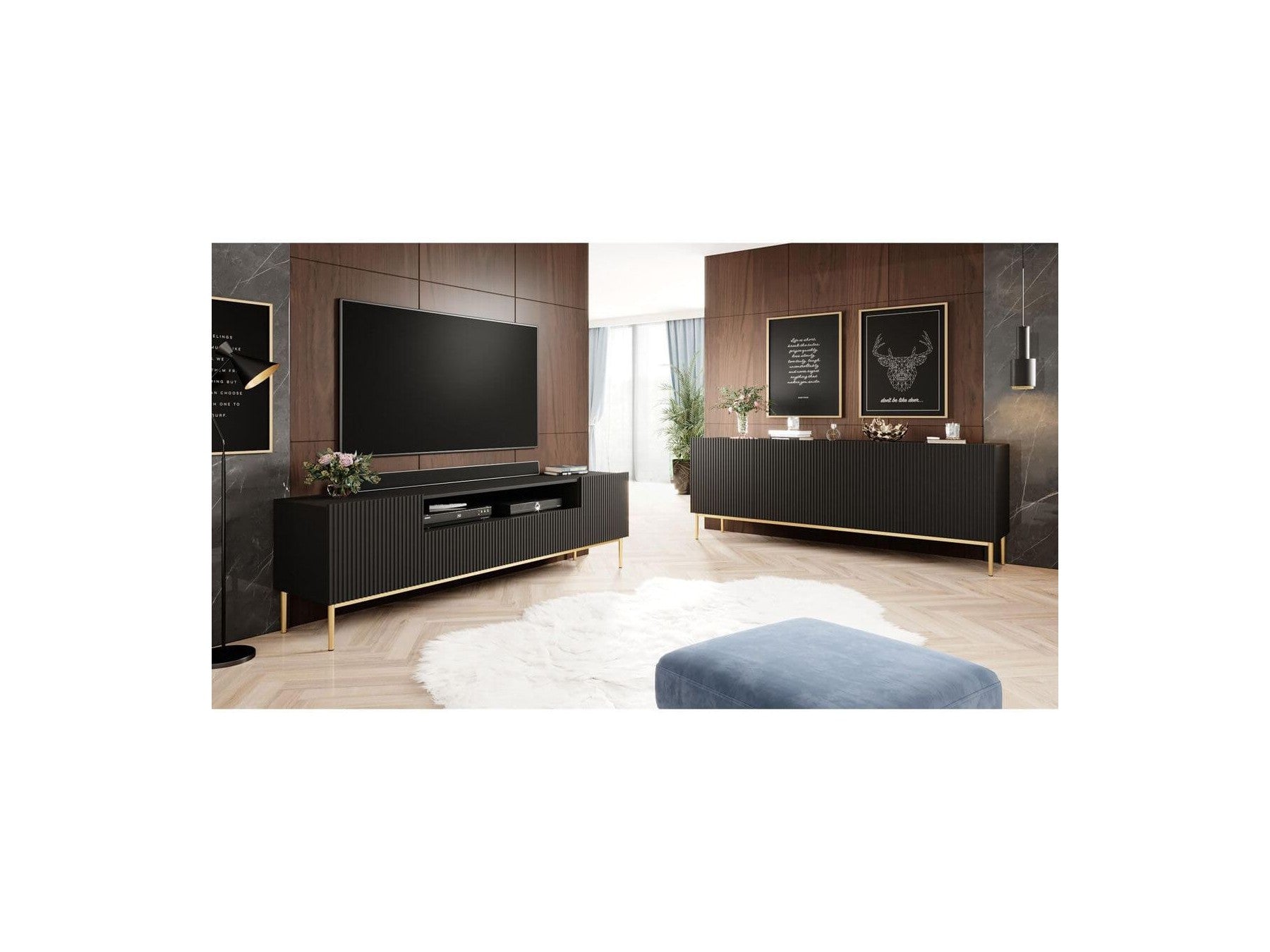 Kasha - Buffet 4 Portes - Pieds Or