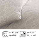 Arabesque - Housse De Couette + Taie(s) D'Oreiller Satin De Coton Arabesque Taupe