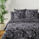 Arabesque - Housse De Couette + Taie(s) D'Oreiller Satin De Coton Arabesque Anthracite