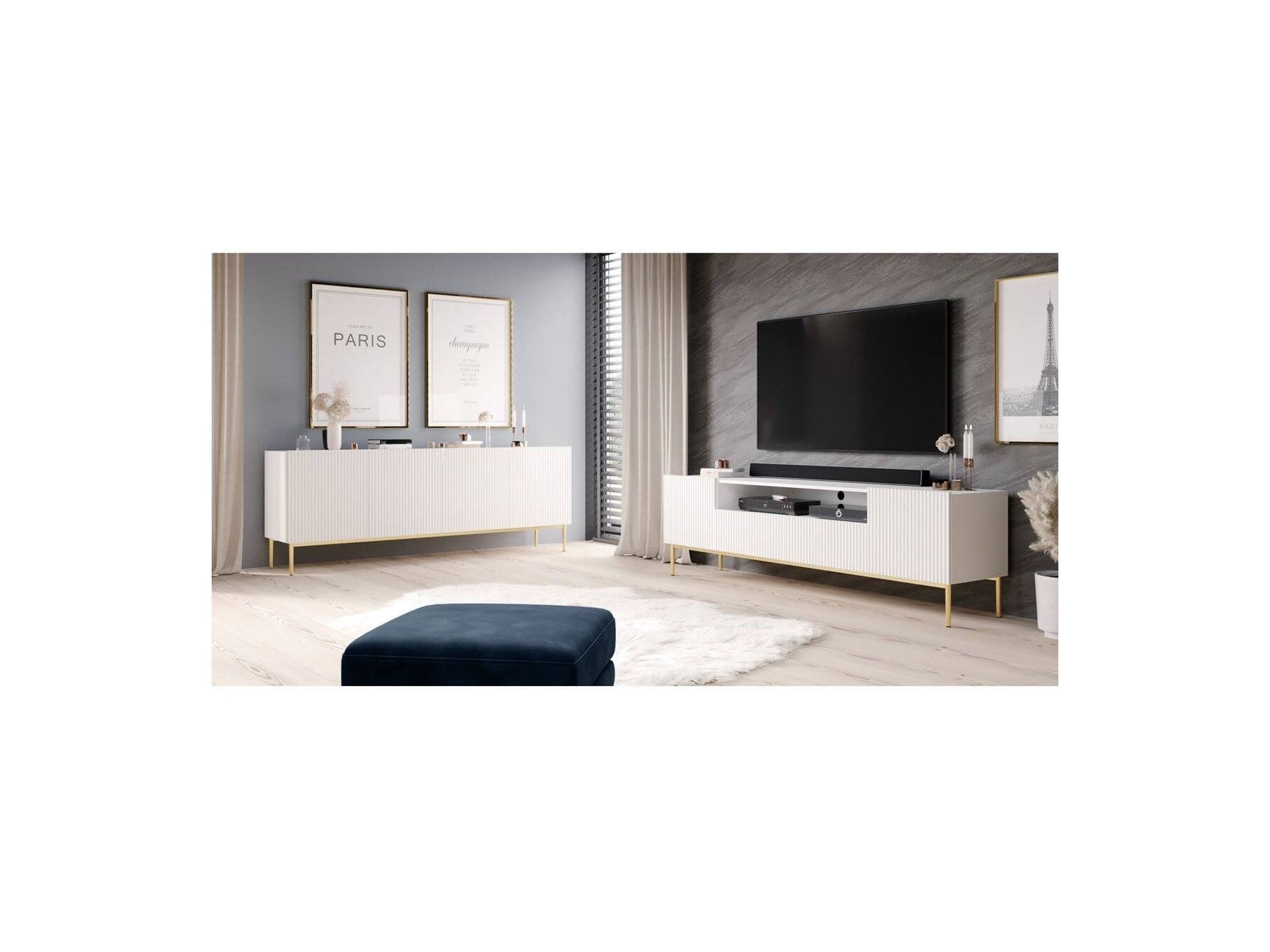 Kasha - Buffet 4 Portes - Pieds Or