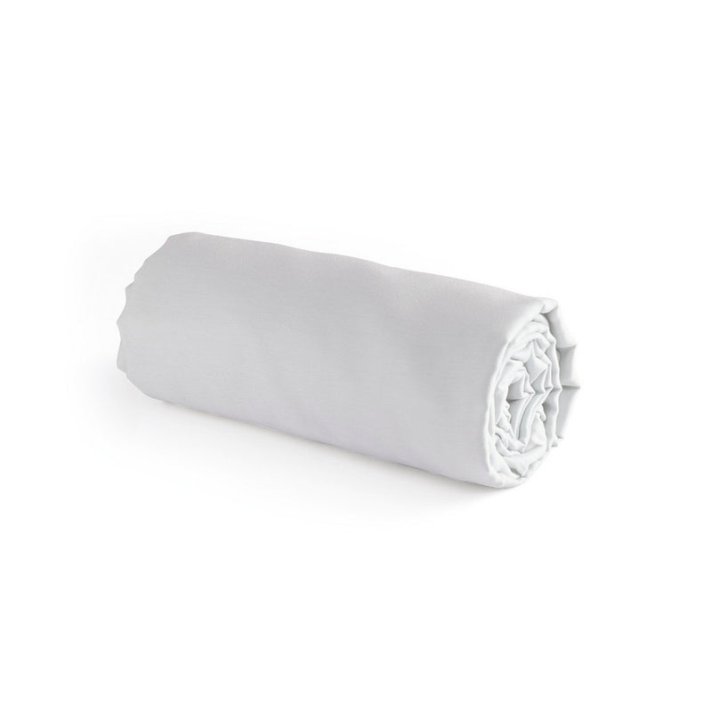 Jardin Tropical - Drap-Housse Satin De Coton Uni Blanc Cassé
