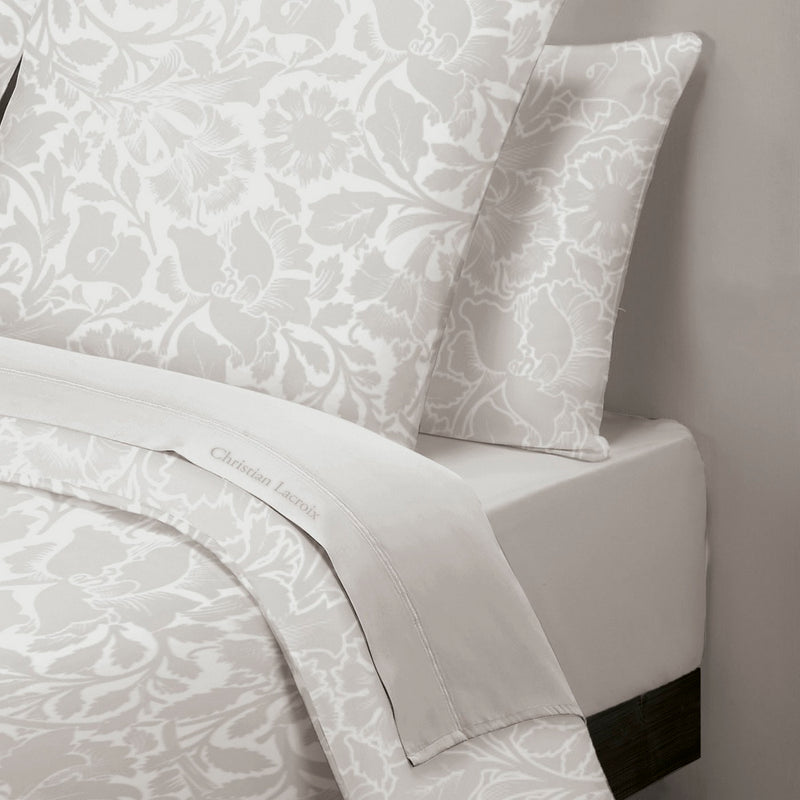 Arabesque - Drap-Housse Satin De Coton Uni Taupe
