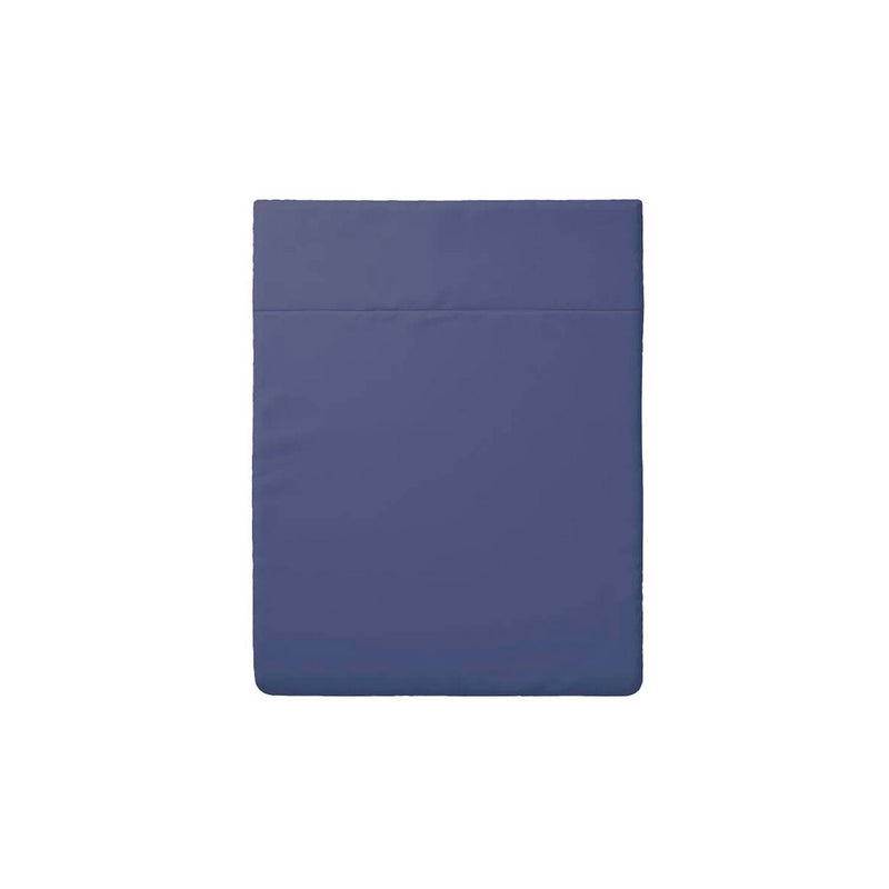 Jardin Tropical - Drap Plat Satin De Coton Uni Bleu Foncé