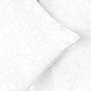 Arabesque - Coussin Carré Coeur Mémoire De Forme + Protège Oreiller - Blanc