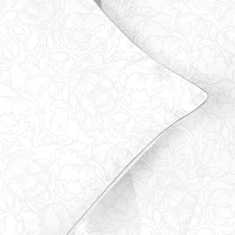 Arabesque - Coussin Carré Coeur Mémoire De Forme + Protège Oreiller - Blanc
