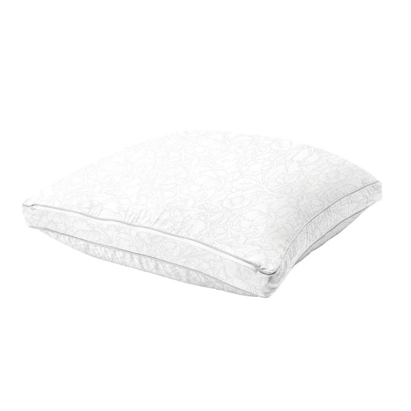 Arabesque - Coussin Carré Coeur Mémoire De Forme + Protège Oreiller - Blanc