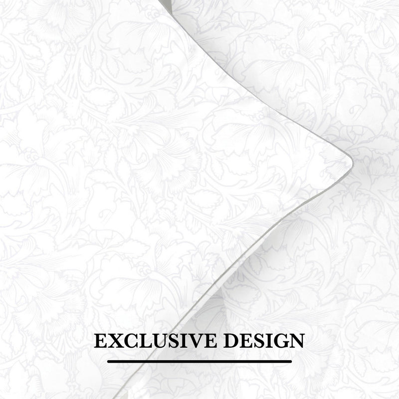 Arabesque - Coussin Carré Coeur Mémoire De Forme + Protège Oreiller - Blanc