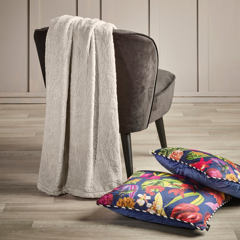 Arabesque - Maxi Plaid/Couvre-Lit - Dessin : Arabesque Taupe