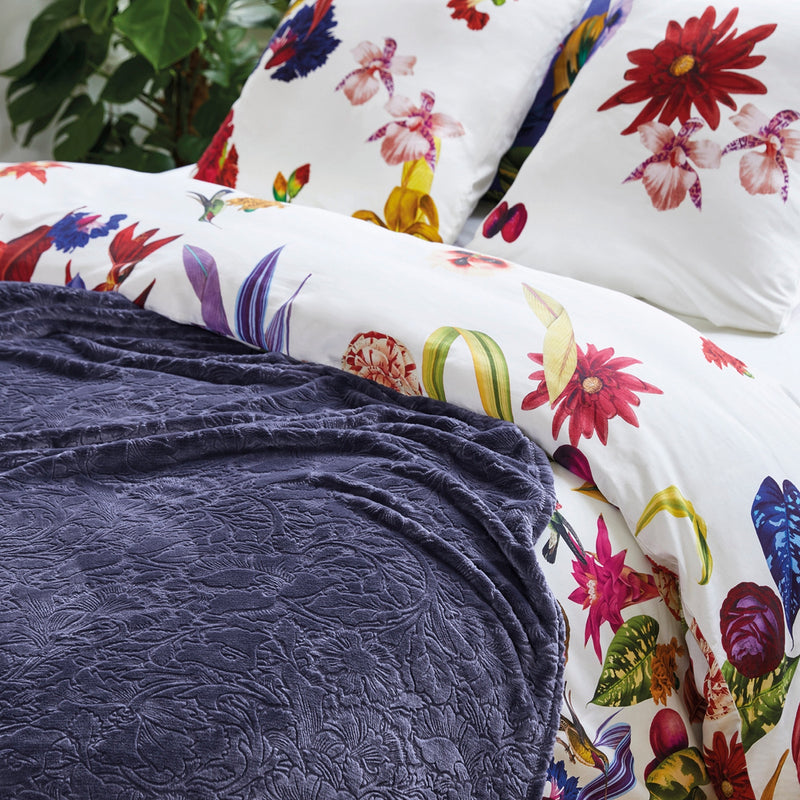 Arabesque - Maxi Plaid/Couvre-Lit - Dessin : Arabesque Aubergine
