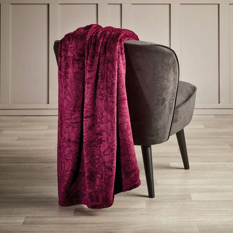 Arabesque - Maxi Plaid/Couvre-Lit - Dessin : Arabesque Bordeaux