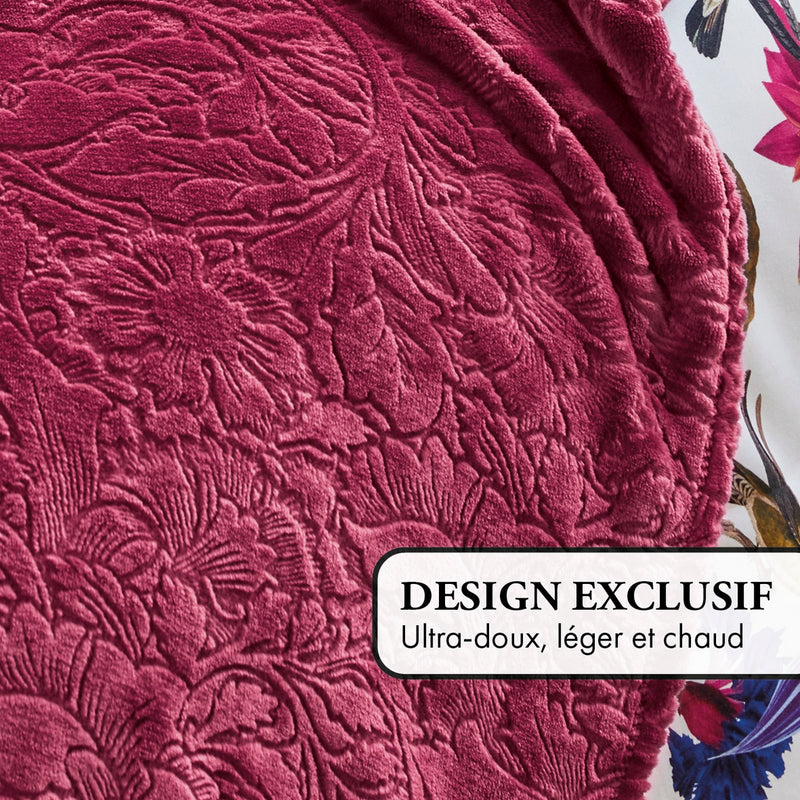 Arabesque - Maxi Plaid/Couvre-Lit - Dessin : Arabesque Bordeaux