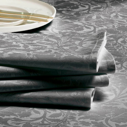 Arabesque - Set De 4 Serviettes Arabesque Gris Foncé