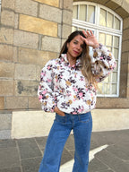 Jersey de borreguito floral Gina