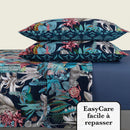 Zanzibar - Ensemble De Draps Satin De Coton Zanzibar Bleu