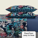 Zanzibar - Ensemble De Draps Satin De Coton Zanzibar Bleu