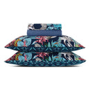 Zanzibar - Ensemble De Draps Satin De Coton Zanzibar Bleu