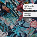 Zanzibar - Ensemble De Draps Satin De Coton Zanzibar Bleu