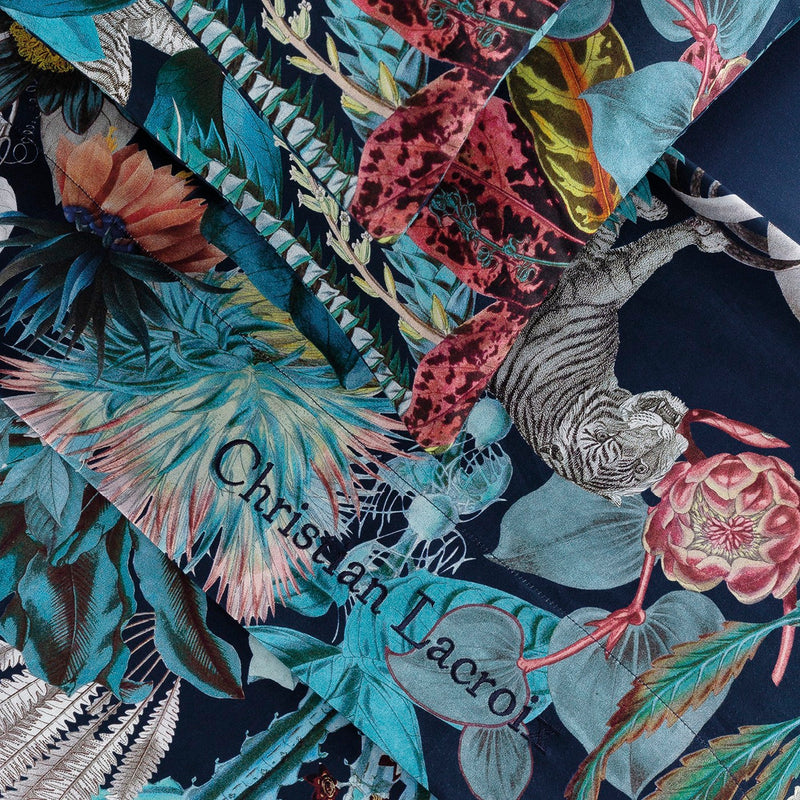 Zanzibar - Ensemble De Draps Satin De Coton Zanzibar Bleu