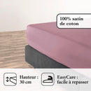Exotique Flower - Drap-Housse Satin De Coton Uni Rose