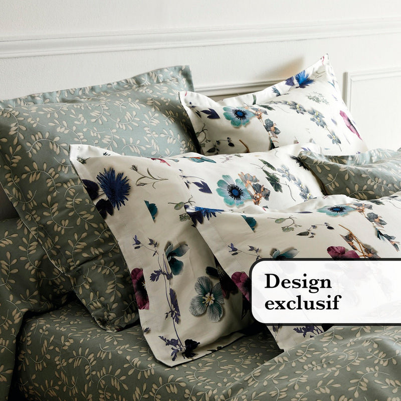 Semis - Housse De Couette + Taie(s) D'Oreiller Satin De Coton Semis Jaune