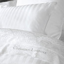 Jacquard - Set De 2 Taies D'Oreiller Satin De Coton Tissé Jacquard Arles Blanc