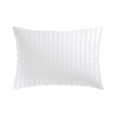 Jacquard - Set De 2 Taies D'Oreiller Satin De Coton Tissé Jacquard Arles Blanc