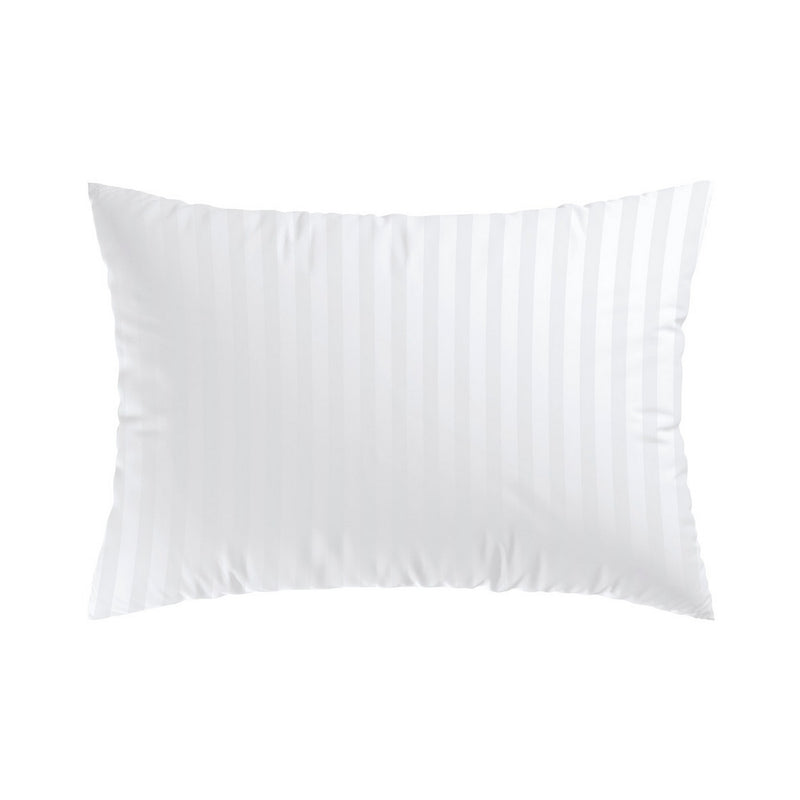 Jacquard - Set De 2 Taies D'Oreiller Satin De Coton Tissé Jacquard Arles Blanc