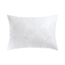 Jacquard - Set De 2 Taies D'Oreiller Satin De Coton Tissé Jacquard Arles Blanc