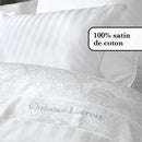 Jacquard - Taie De Traversin Satin De Coton Tissé Jacquard Arles Blanc