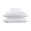 Jacquard - Ensemble De Draps Satin De Coton Tissé Jacquard Arles Blanc
