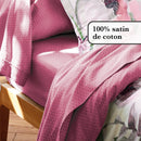Exotique - Set De 2 Taies D'Oreiller Satin De Coton Exotique Framboise