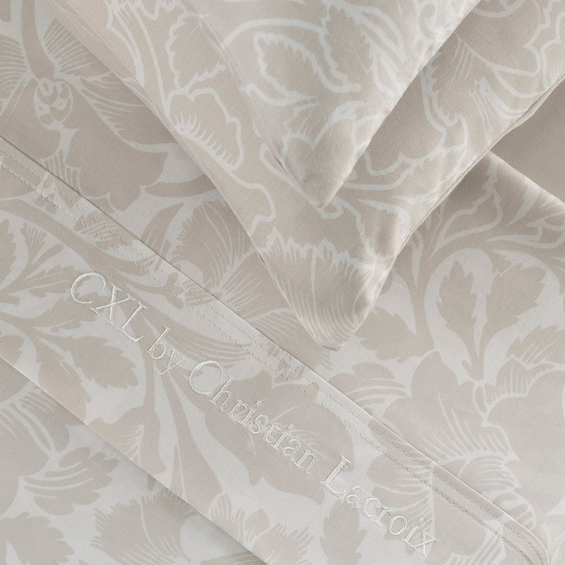 Arabesque - Ensemble De Draps Satin De Coton Arabesque Taupe