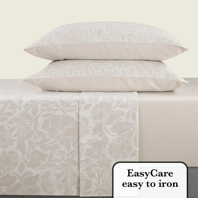 Arabesque - Ensemble De Draps Satin De Coton Arabesque Taupe