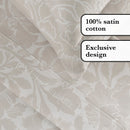Arabesque - Ensemble De Draps Satin De Coton Arabesque Taupe