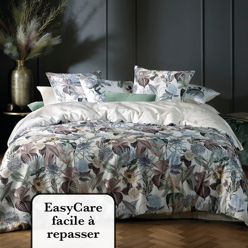 Garden - Taie De Traversin Satin De Coton Garden Micro Taupe