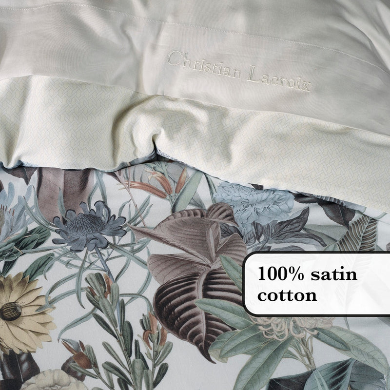 Garden - Taie De Traversin Satin De Coton Garden Micro Taupe