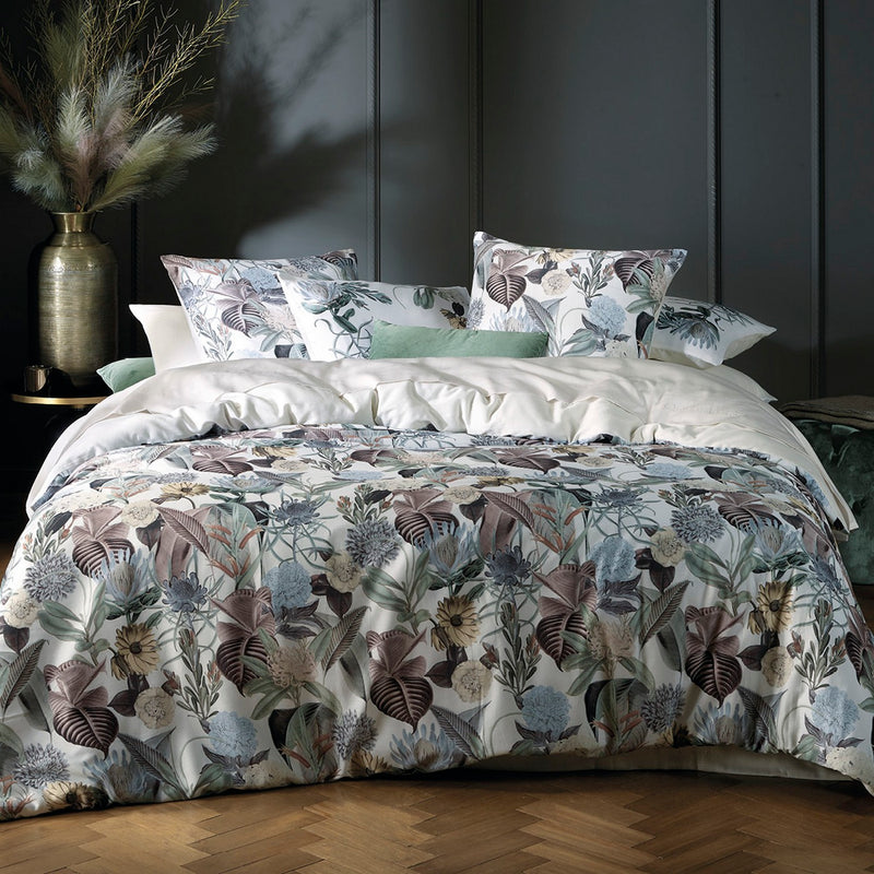 Garden - Taie De Traversin Satin De Coton Garden Micro Taupe