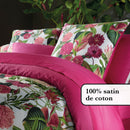 Garden - Taie De Traversin Satin De Coton Garden Micro Fuchsia