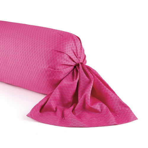 Garden - Taie De Traversin Satin De Coton Garden Micro Fuchsia