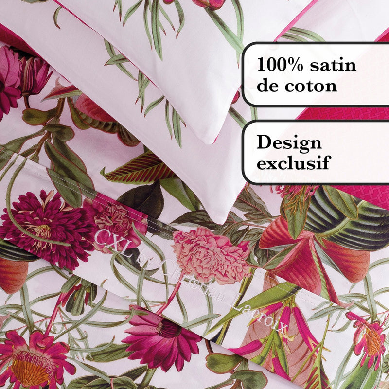 Garden - Ensemble De Draps Satin De Coton Garden Fuchsia