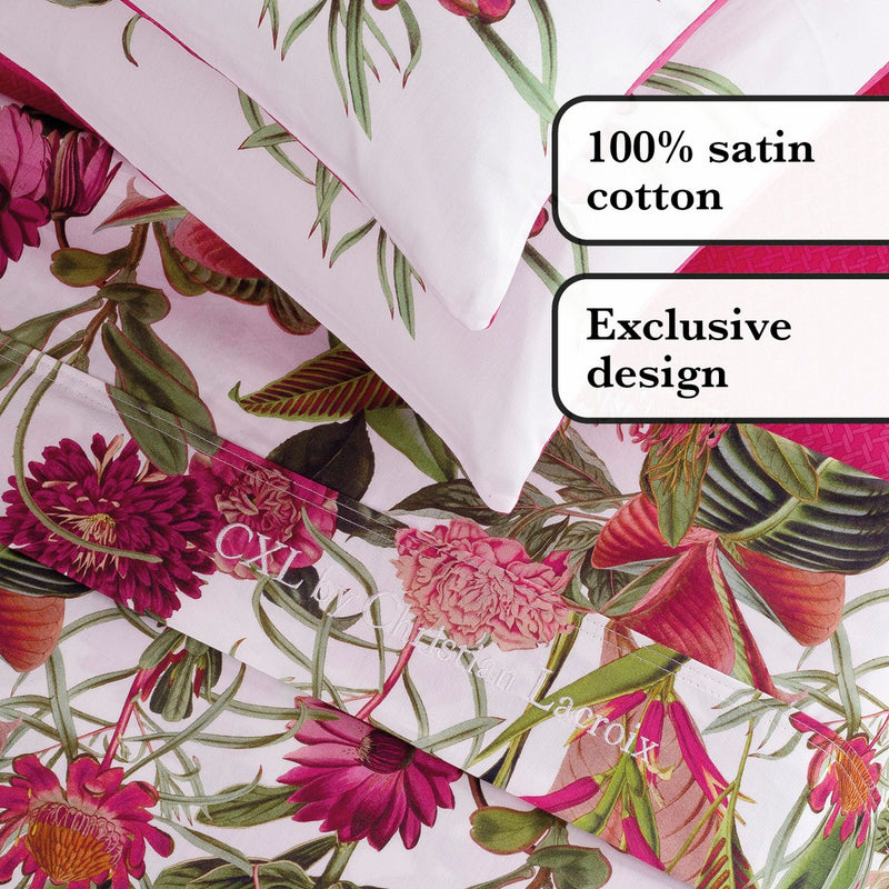 Garden - Ensemble De Draps Satin De Coton Garden Fuchsia