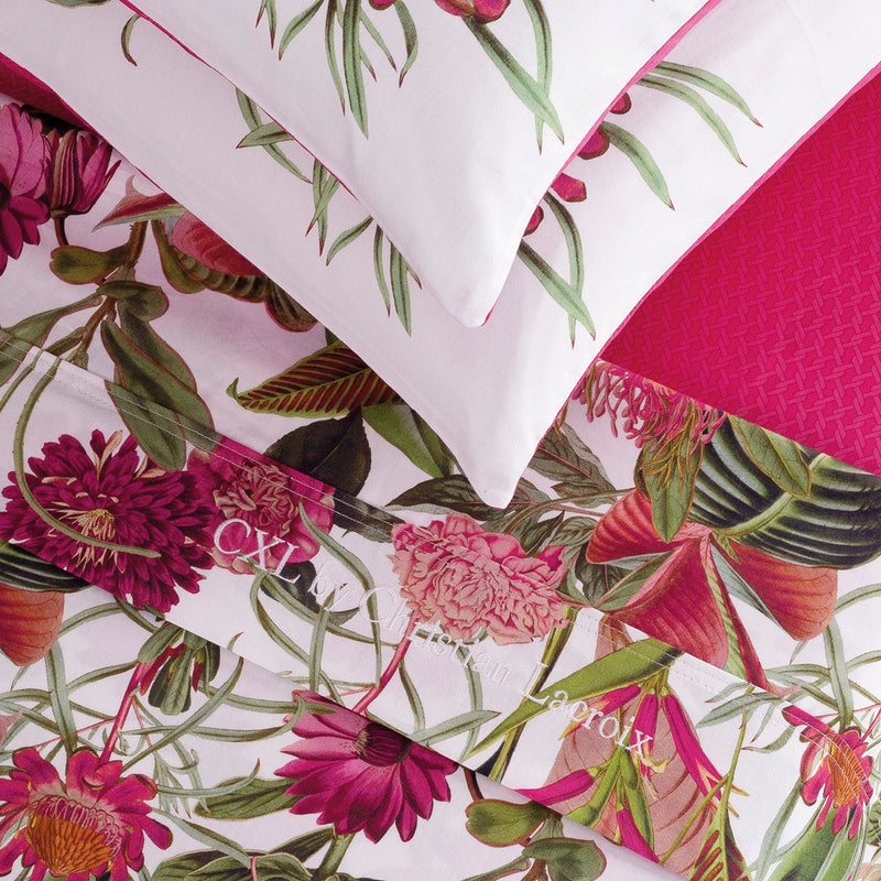 Garden - Ensemble De Draps Satin De Coton Garden Fuchsia