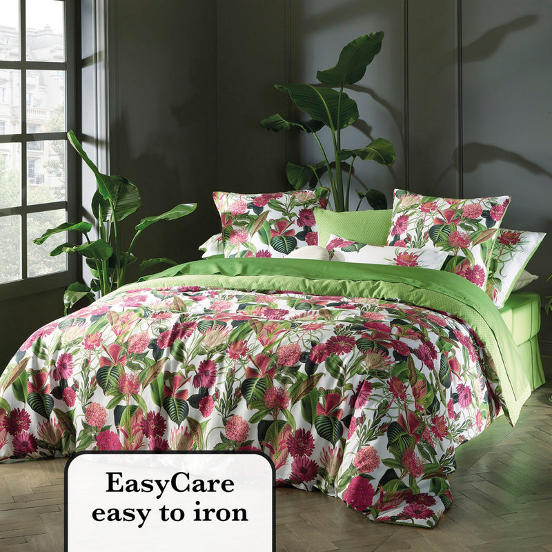 Garden - Taie De Traversin Satin De Coton Garden Micro Vert