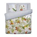 Jardin D'Hiver - Housse De Couette + Taie(s) D'Oreiller Satin De Coton Jardin D'Hiver Gris Perle
